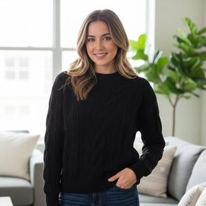 Vici - Cable Knit Crewneck Sweater